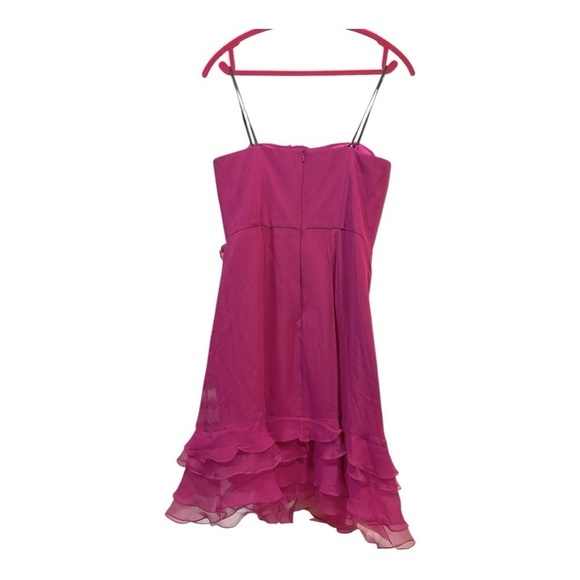 Kurt Thomas Pink Ruffled Strapless Dress size 6 Silk 100% - Picture 7 of 8